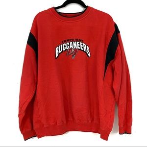Tampa bay buccaneers embroidered red sweatshirt